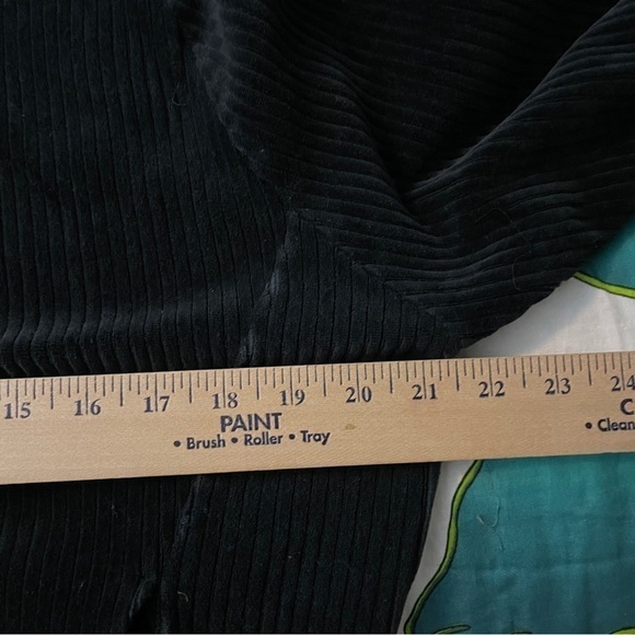 Zella Womens All Day Black Ribbed Sweatshirt Pockets Oversized - Picture 4 of 5